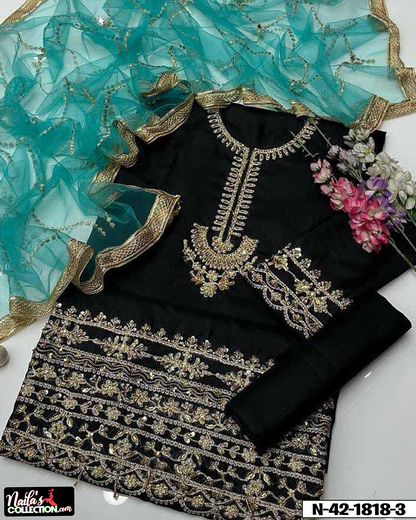 3 PC Shine Catton silk 💫EID collection 💫